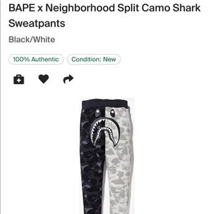 Bape x The Neighborhood Sweatpants